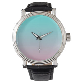 Montre Fond dégradé simple du sarcelle au rose