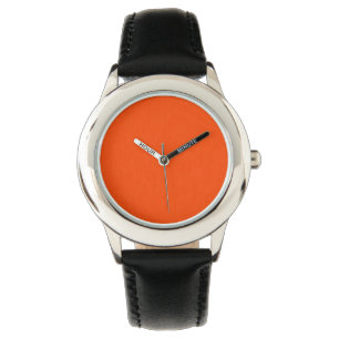 Montre Fond orange texturé calme et simple