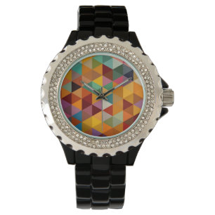 Montre Fond vintage de motif de triangles