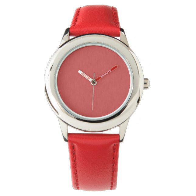 Montre Fond visuel rouge texturé calme et simple (devant)