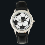 Montre Football ou football<br><div class="desc">Montre de football ou de football.Customisez et personnalisez comme vous le souhaitez.Un ballon de football, de football ou d'association est la balle utilisée dans le sport d'association football. Le nom de la balle varie selon que le sport s'appelle "football", "football" ou "association football". La forme sphérique de la balle, ainsi...</div>