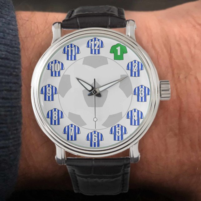 Montre Football Watch - avec Chemises Bleues (Créateur téléchargé)