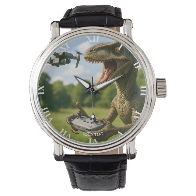 Montre Forêt de drones de Dinosaures mignons Imaginaires (devant)