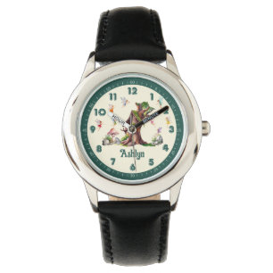 Montre Forêt d'Imaginaire de chalet mystique personnalisé