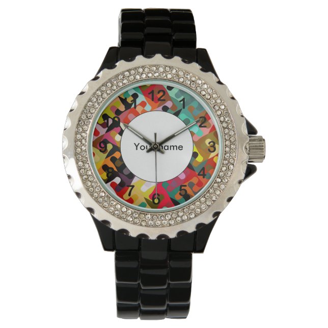 Montre Formes colorées conception abstraite (devant)