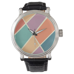 Montre Formes géométriques abstraites colorées
