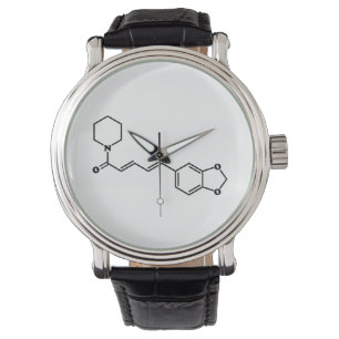 Montre Formule chimique moléculaire de poivre noir Piperi