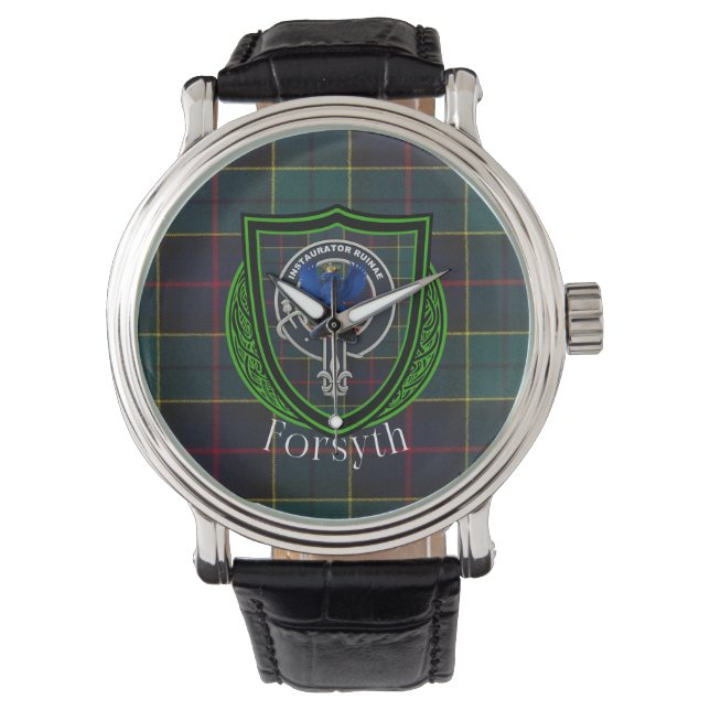 Montre Forsyth Scottish Clan Tartan & Crest (devant)