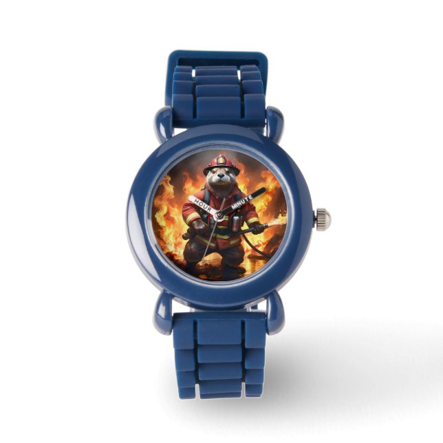 Montre **"Fourrure et Flammes : le contre-feu du pompier  (Recto)