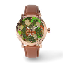 FOX ROUGE PARMI LES FEUILLES VERTS ET LE FOLIAGE