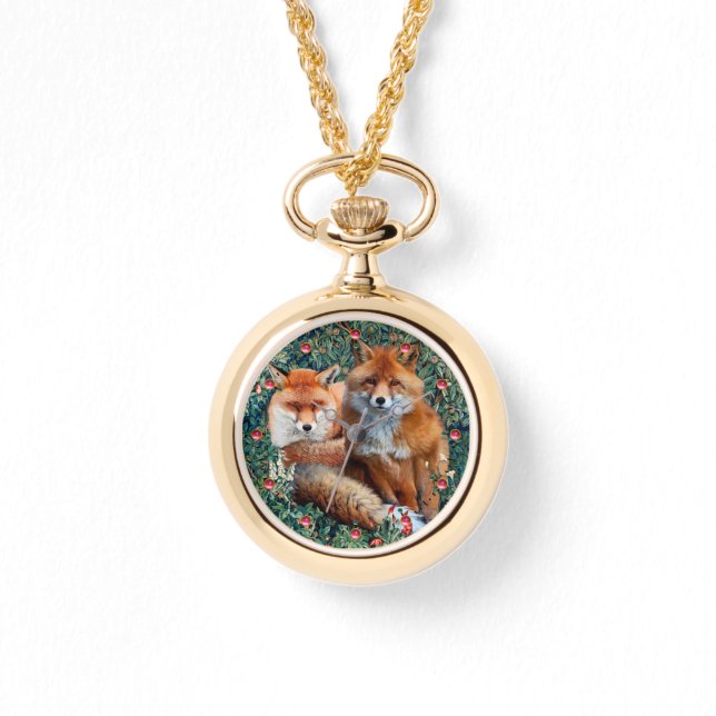 MONTRE FOXES ROUGES PARMI LA VERDURE, LE FOLIAGE ET LES F (Recto)