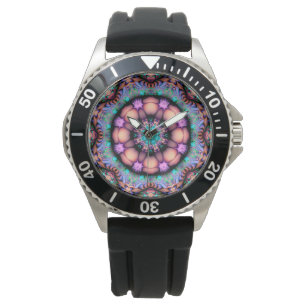 Montre Fractal Mandala Floral Psychedelic