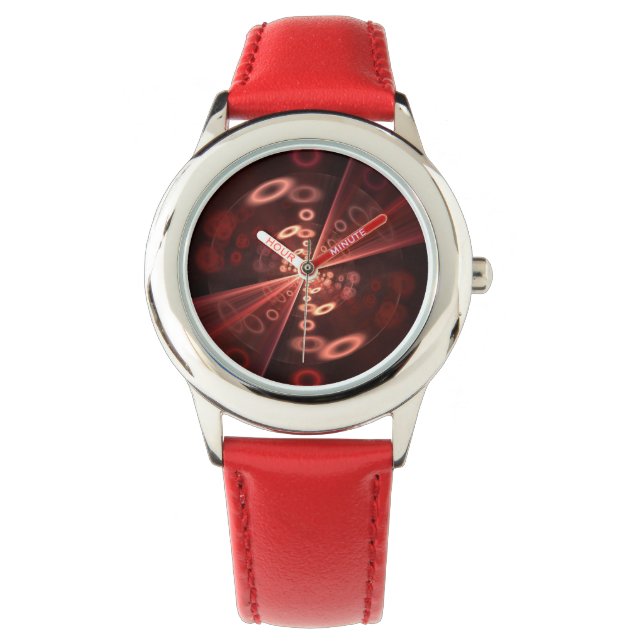 Montre Fractale rouge (devant)