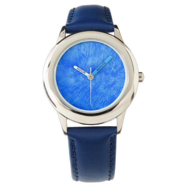 Montre Français fourrure bleue (devant)