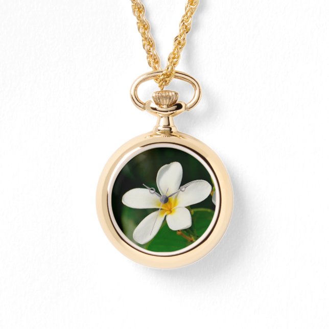 Montre Frangipani blanc (Recto)