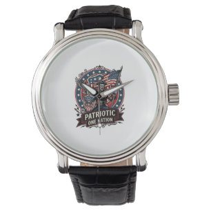 Montre Frankenstein patriotique brute de liberté Monstre