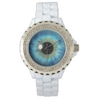 Frapper Blue Eye Iris Eyeball Custom Wrist Watch