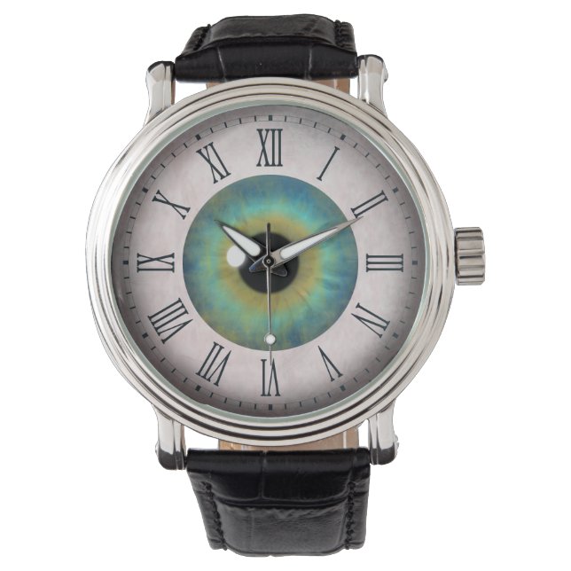 Montre Freaky Weird Fun Cool Blue Eye Eyeball Wrist Watch (devant)