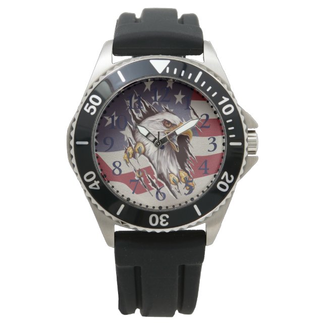 Montre Freedom Bald Eagle American Flag Watch (devant)