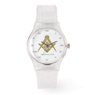 Montre Freemason Carré et Compass Charité Or maçonnique