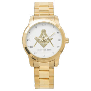 Montre Freemason Carré et Compass Charité Or maçonnique