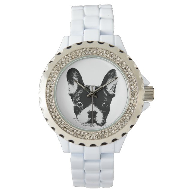 Montre Frenchie Mom mignon French Bulldog Face (devant)