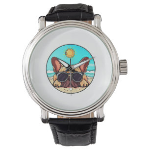 Montre Frenchie Profitant De La Plage