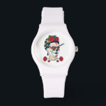 Montre Frida Kahlo | El D � a de los Muertos<br><div class="desc">Frida Kahlo, l'emblématique artiste mexicaine � le style surréaliste de l'artiste est dérivé de son obsession de la mort et de sa culture. Ce portrait vibrant montre l'artiste emblématique célébrant El Dia de los Muertos (Jour des Morts), un jour férié traditionnel mexicain. Voici une illustration colorée de la beauté mexicaine...</div>