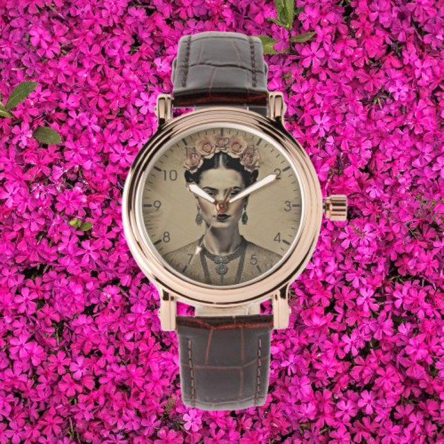 Montre Frida Kahlo - Surreal Double Exposition Complex Ar (Créateur téléchargé)