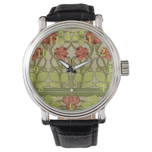 Montre Frieze Bordure Art Nouveau Floral