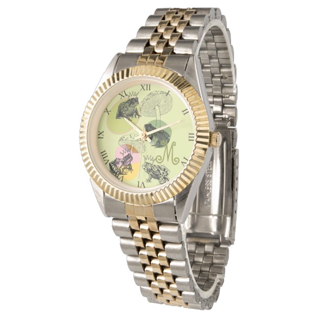 Montre Frogcore et Champignons Aiment Monogramme esthétiq (Incliné)