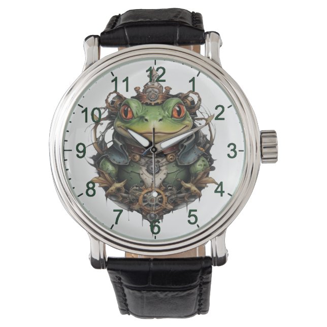 Montre Froggie Frog Steampunk Design, (devant)