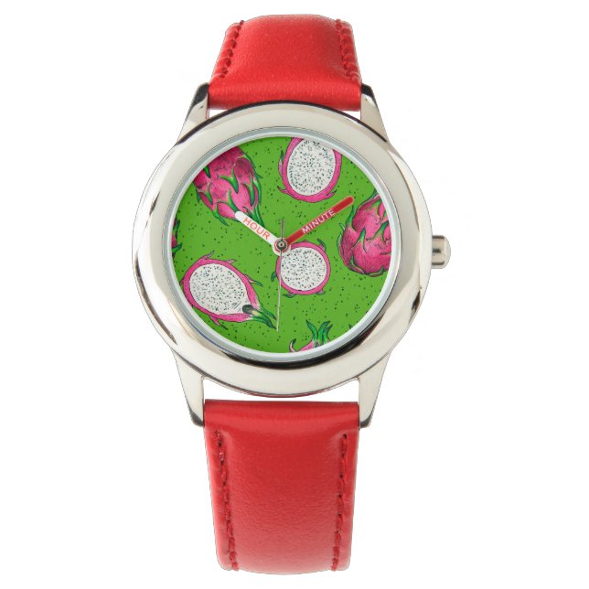 Montre Fruit rouge dragon vert (devant)