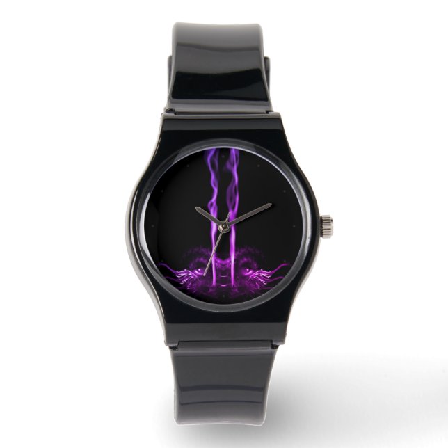 Montre Fumée de dragon noir et violet (Recto)