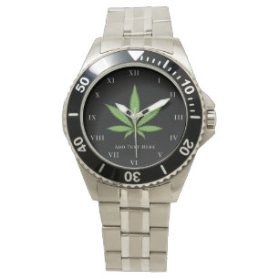 Montre Fumée de mauvaises herbes Nature Florale Fleur