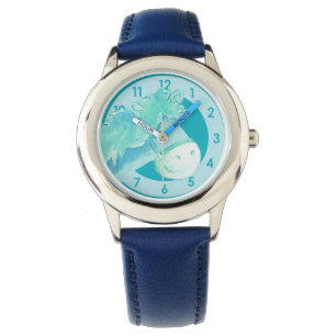 Montre Fun filles pony / cheval art aqua poignet turquois