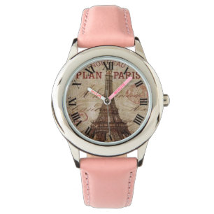 Montre Fun Pink Paris Roman Numéros Watch