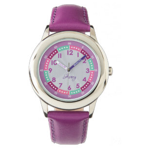 Montre Fun Purple Personnaliser Les Enfants Apprendre À D