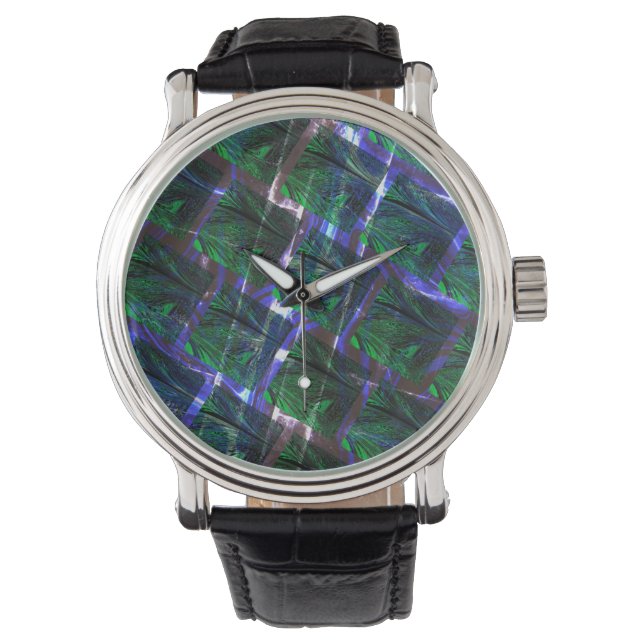 Montre Fundo com imagem verde sob grade escura? (devant)