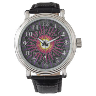 Montre Funky Abstrait Sun Rays Wrist Watch