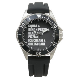 Montre Funky Bodybuilding Gym Pizza Crème de glace Fromag
