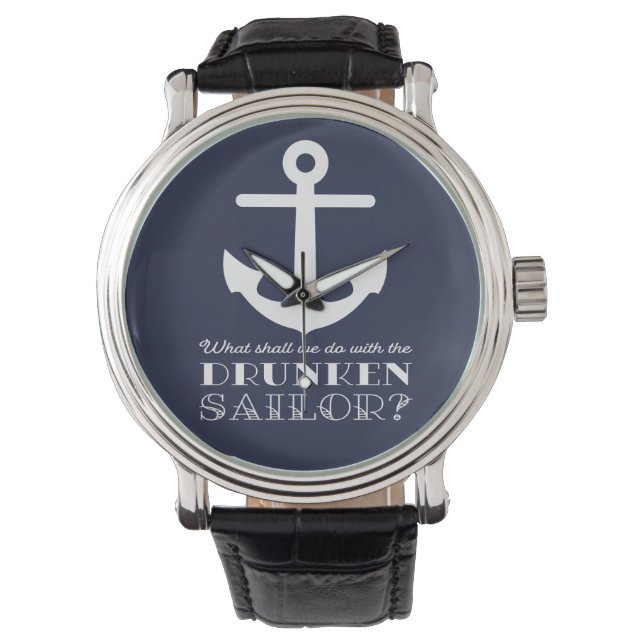 Montre Funky Naval Drunken Sailor Sea Shanty Nautical (devant)