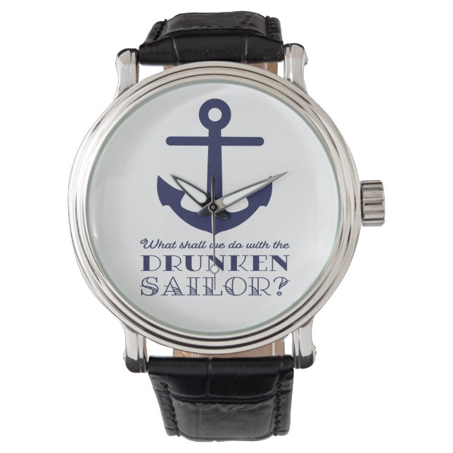 Montre Funky Naval Drunken Sailor Sea Shanty Nautical (devant)