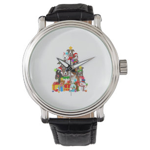 Montre Funky Pitbull Chien de Noël Lumières Arbre Chien C