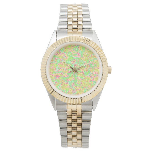 Montre Funky Super Retro Bold Neon Hippie Trippie Marbre (devant)