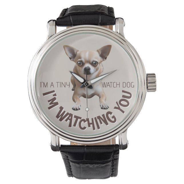 Montre Funny Chihuahua Watch Dog Watch (devant)