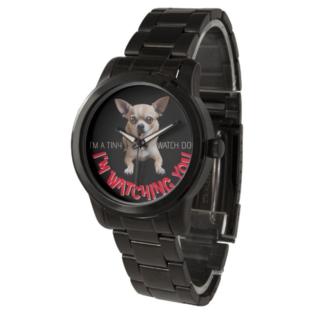 Montre Funny Chihuahua Watch Dog Watch (Incliné)