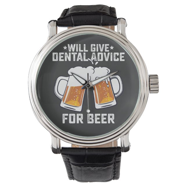 Montre Funny Donnera Des Conseils Dentaires Pour La Bière (devant)