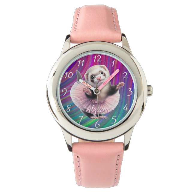 Montre Funny Ferret dans un ballet Tutu Doing (devant)