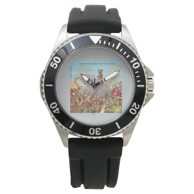 Montre Funny Hannibal Barca Et Elephant Homme En Caoutcho (devant)